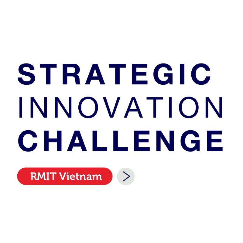 Logo of the Strategic Innovation Challenge SIC by RMIT Vietnam with the next arrow